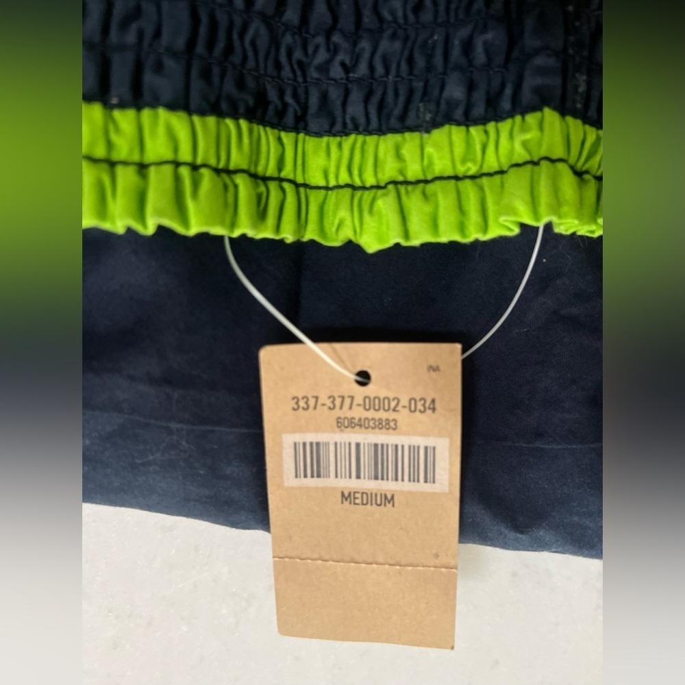 Hollister Navy And Green Strapless Peplum Juniors Top Size Medium New With Tags - Picture 4 of 6